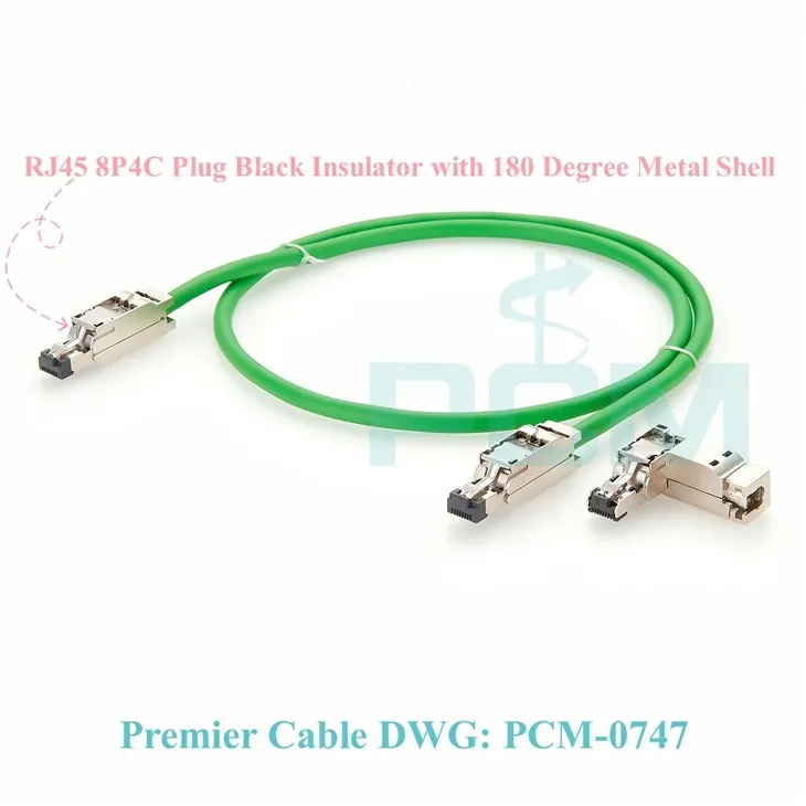 প্রোফিনেট ইথারক্যাট আরজে 45 এম 12 4- পিন ডি-কোডেড কেবল অ্যাডাপ্টার