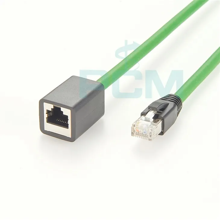 RJ45 Male To Female High Flex Profinet Ethernet Extension Cable